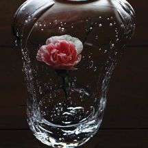 a microcosm, single-flower vase with oval-shaped mouth　小宇宙、だ円な口の一輪挿し